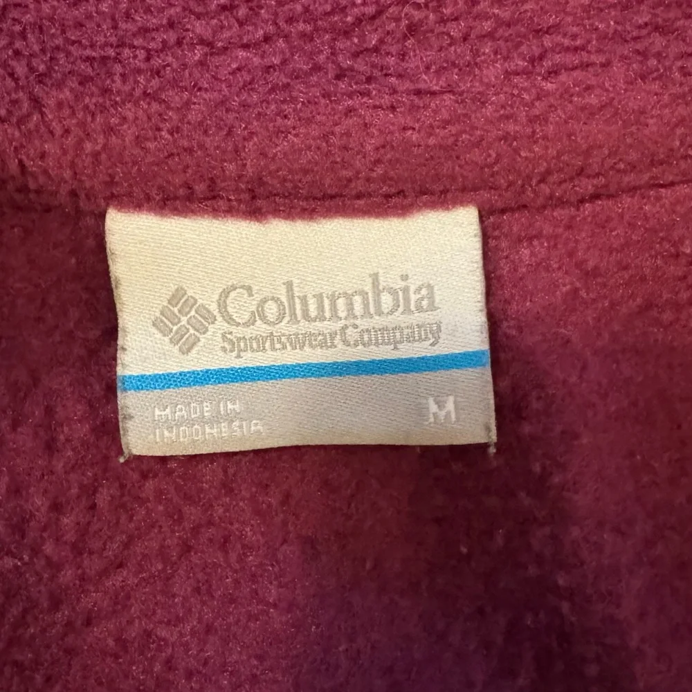 Columbia Women’s Fleece Jacket Cranberry Full Zip Long‎ Sleeve Pullover Medium